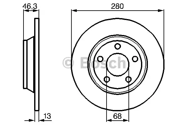 0986478615 BOSCH Тормозные диски