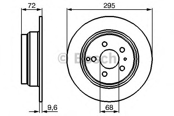 Диск тормозной BOSCH 0986478628