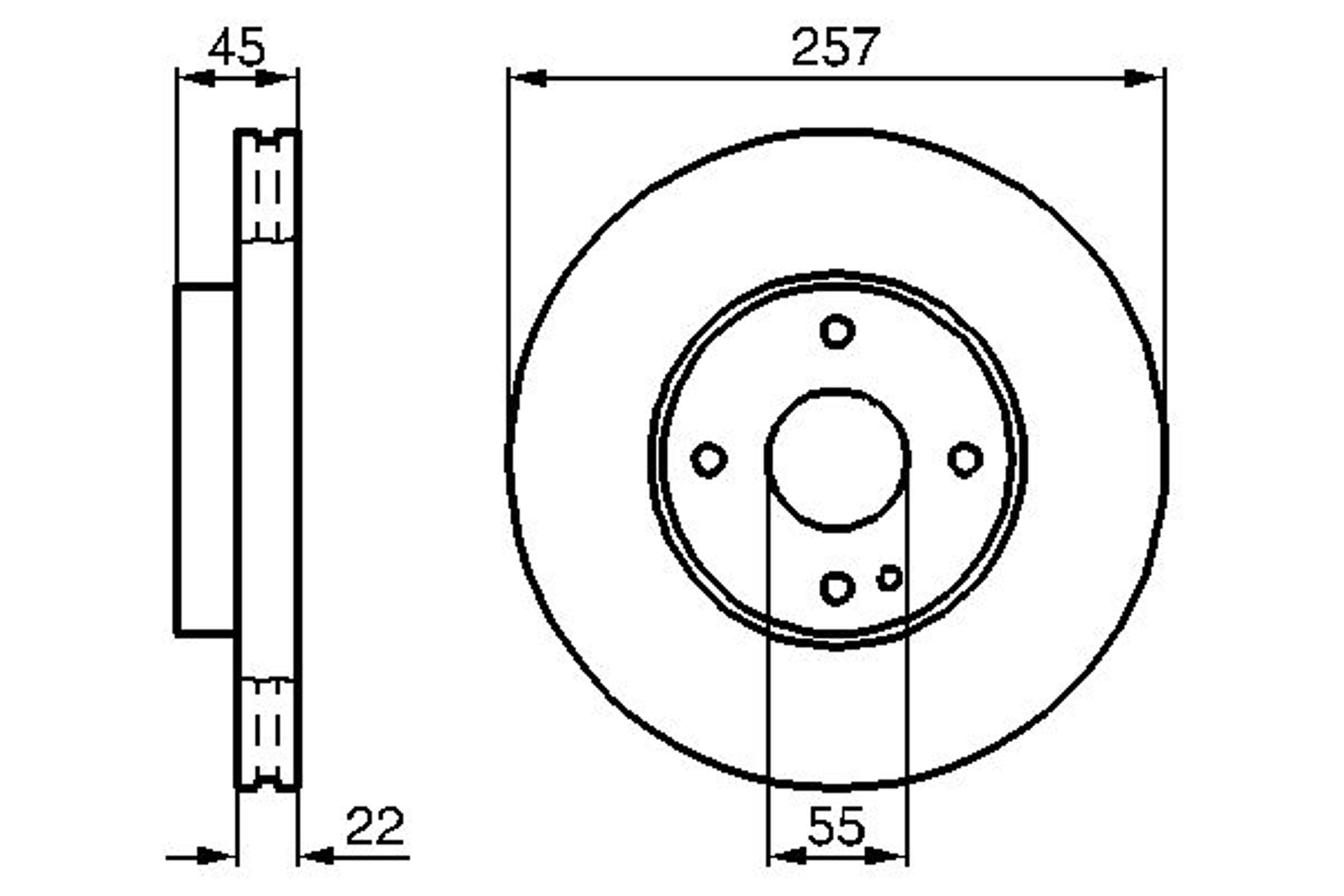 0986478638 BOSCH Диск тормозной