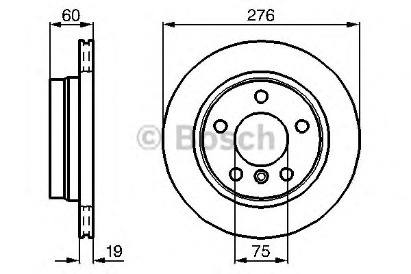 0986478642 BOSCH Тормозной диск