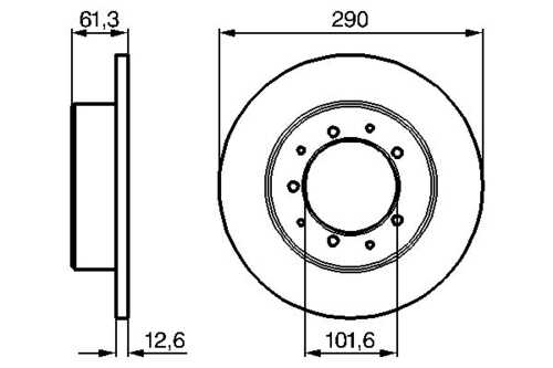 Диск тормозной LAND ROVER: DEFENDER  90 -, DEFENDER Station Wagon  90 -, DEFENDER пикап BOSCH 0986478656