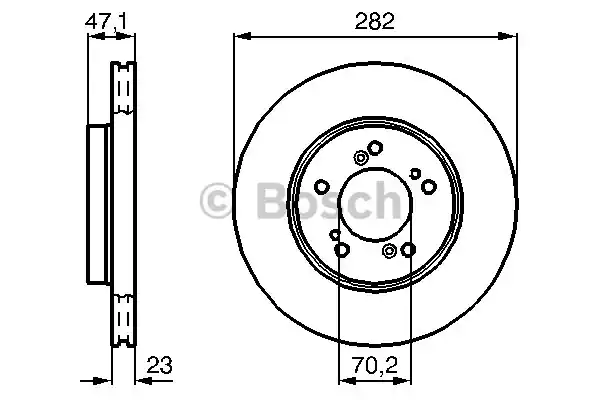 Тормозной диск BOSCH 0986478667