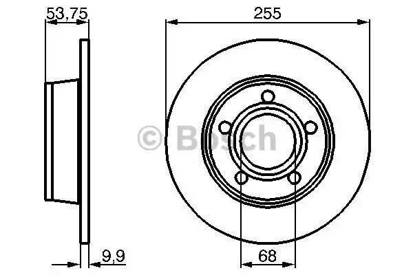 0986478704 BOSCH Тормозной диск