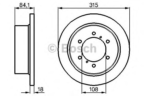 Тормозной диск BOSCH 0986478713