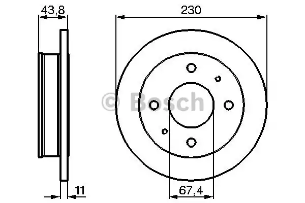 Тормозной диск BOSCH 0986478727