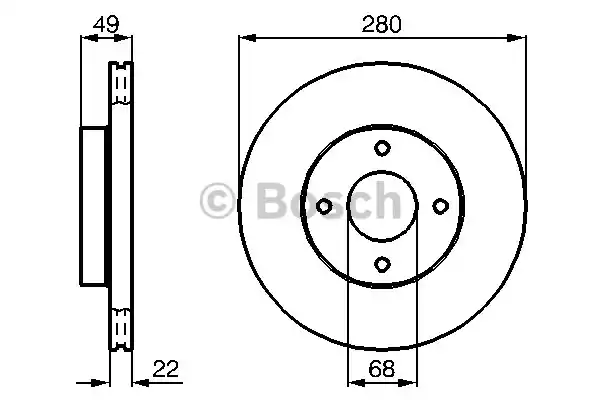 0986478728 BOSCH Тормозные диски