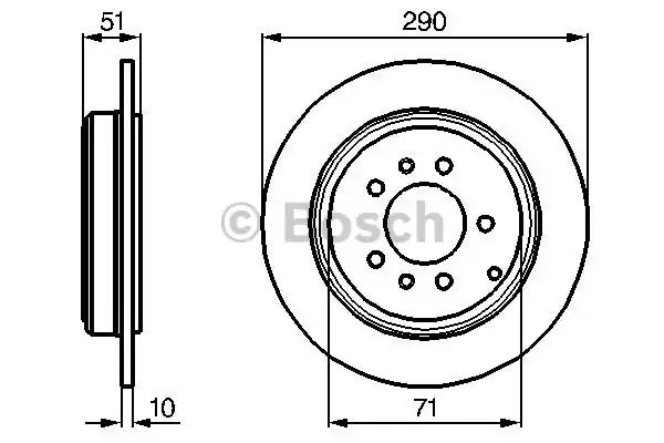 Тормозной диск BOSCH 0986478733