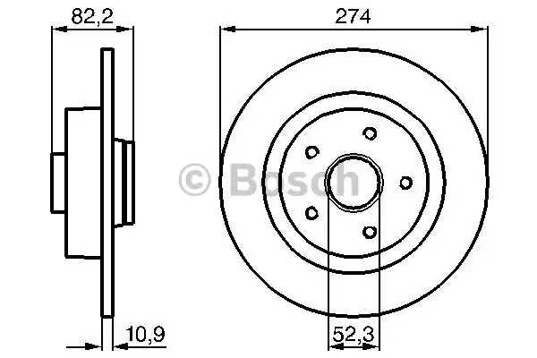 0986478744 BOSCH Тормозные диски