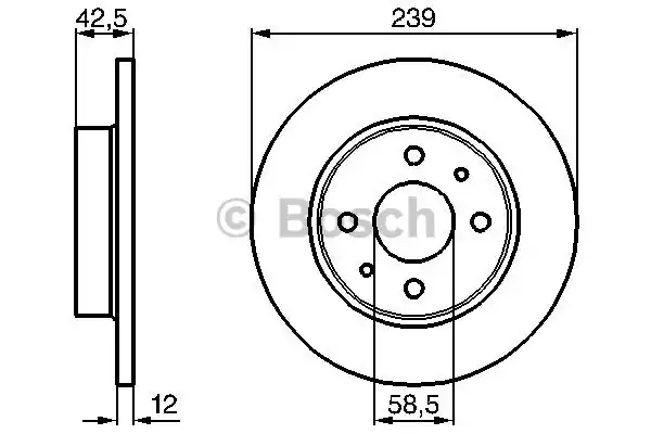 Тормозной диск BOSCH 0986478747
