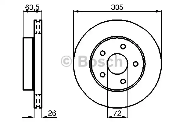 Тормозной диск BOSCH 0986478772