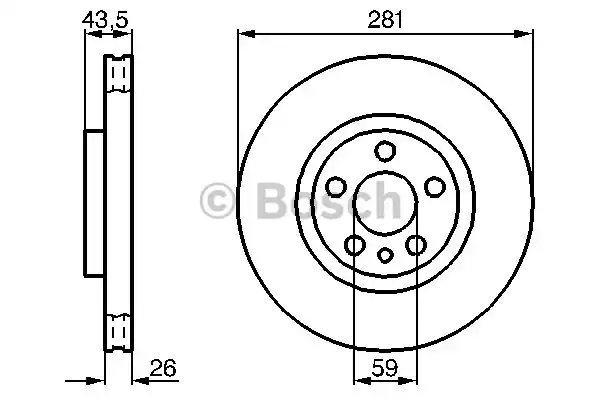 0986478812 BOSCH Тормозные диски