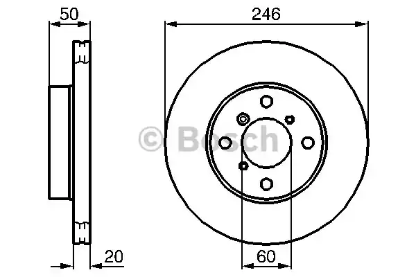 0986478841 BOSCH Тормозной диск передний