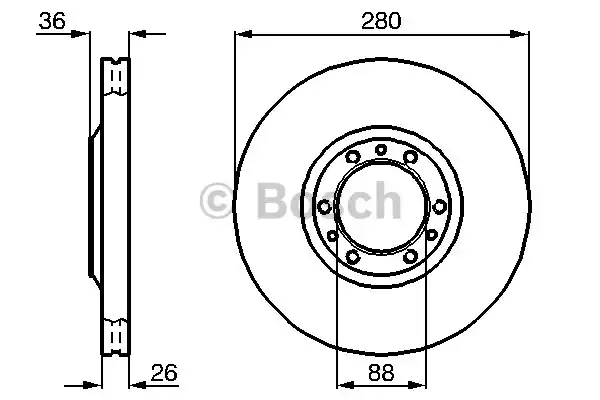 Тормозной диск BOSCH 0986478854