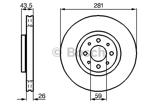 Тормозной диск BOSCH 0986478855