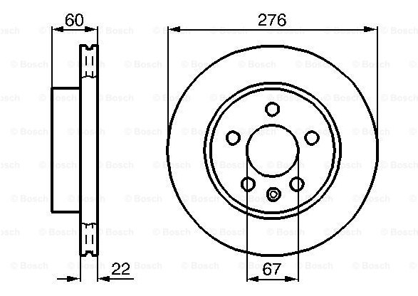 0986478861 BOSCH Тормозные диски