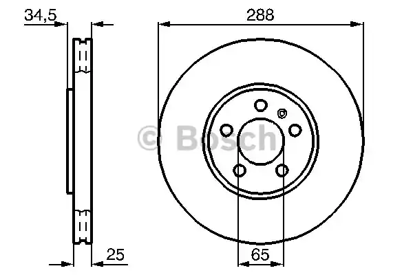 0986478867 BOSCH Тормозные диски