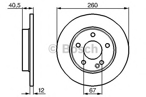 Тормозной диск BOSCH 0986478874