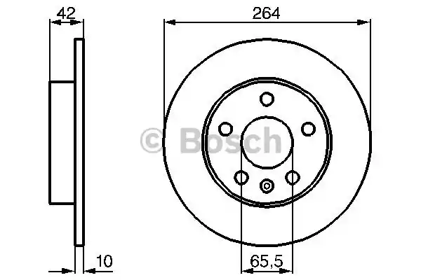 0986478884 BOSCH Тормозные диски