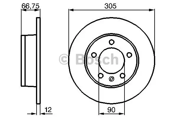 Тормозной диск BOSCH 0986478970