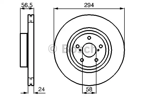 0986478977 BOSCH Тормозные диски