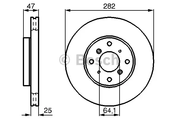 Тормозные диски BOSCH 0986478982