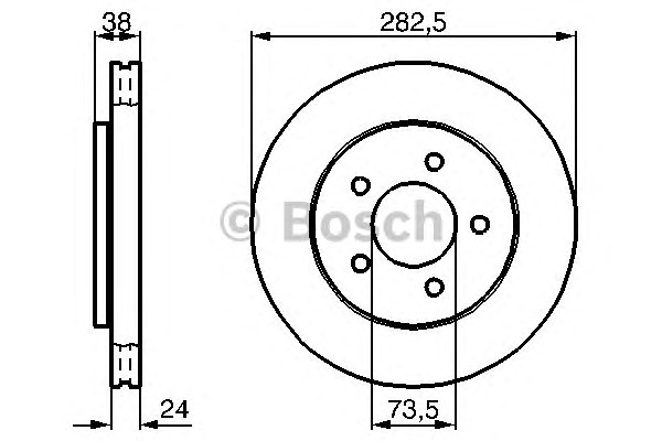 Тормозной диск BOSCH 0986478983