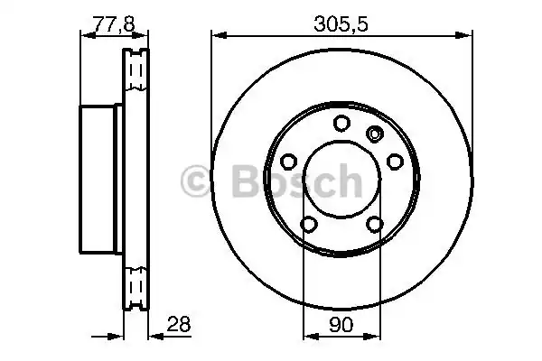 Тормозной диск BOSCH 0986479001