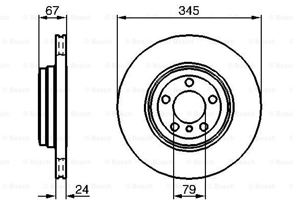 Тормозной диск BOSCH 0986479005