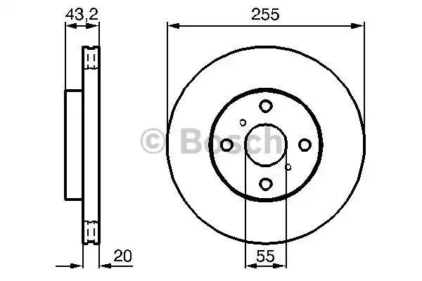 Тормозной диск BOSCH 0986479012