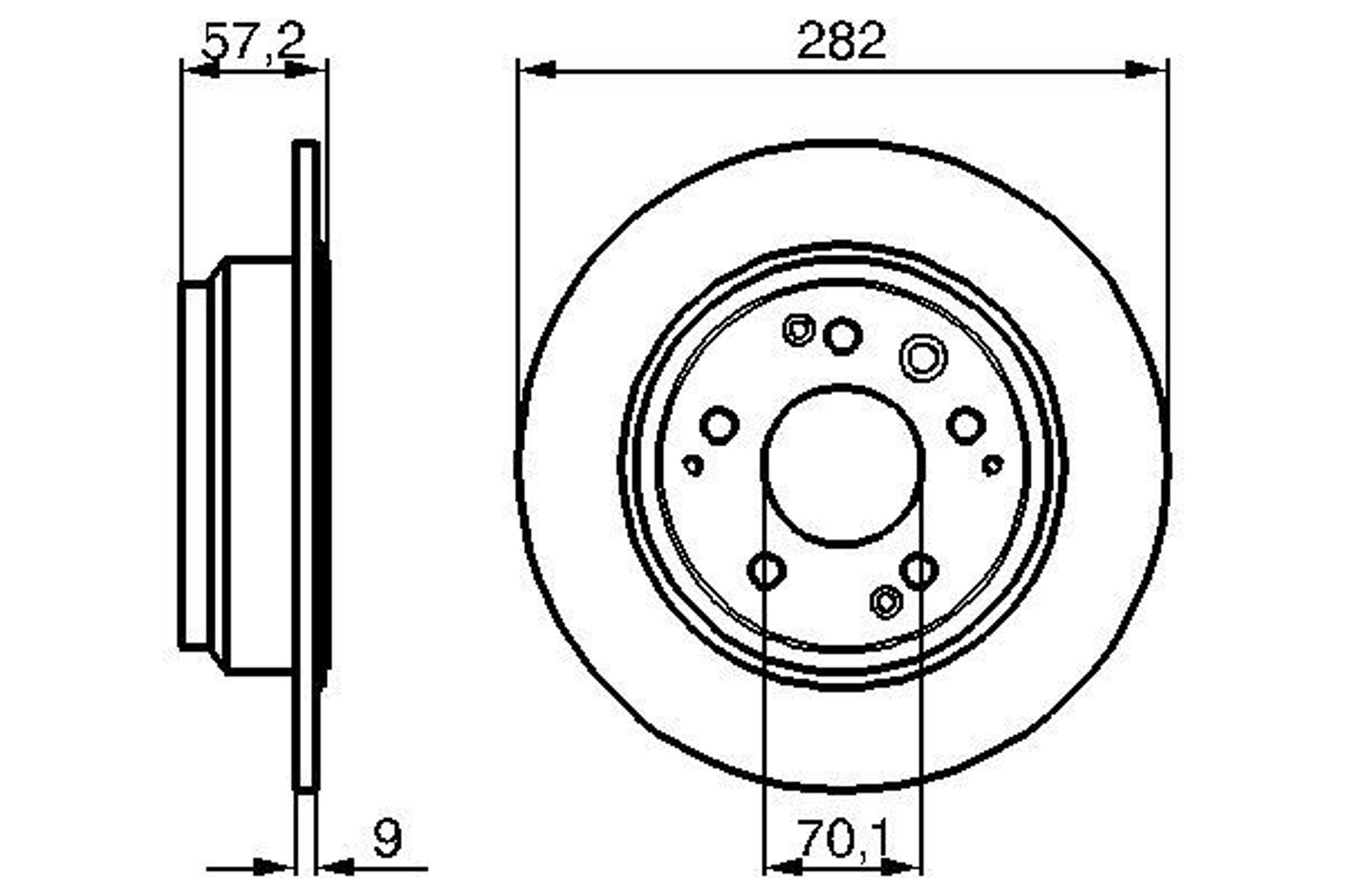 0986479017 BOSCH Диск тормозной