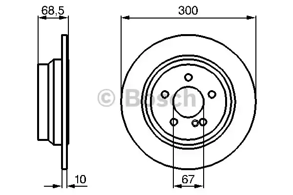 Тормозной диск BOSCH 0986479041