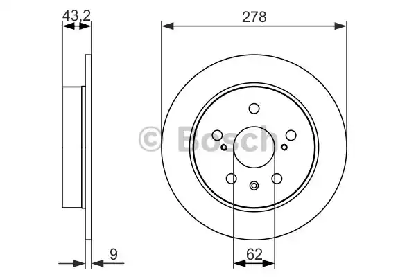 0986479047 BOSCH Тормозные диски