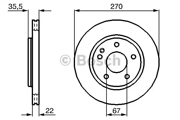 Тормозной диск BOSCH 0986479071