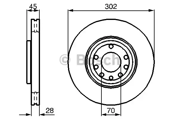 Тормозной диск BOSCH 0986479076