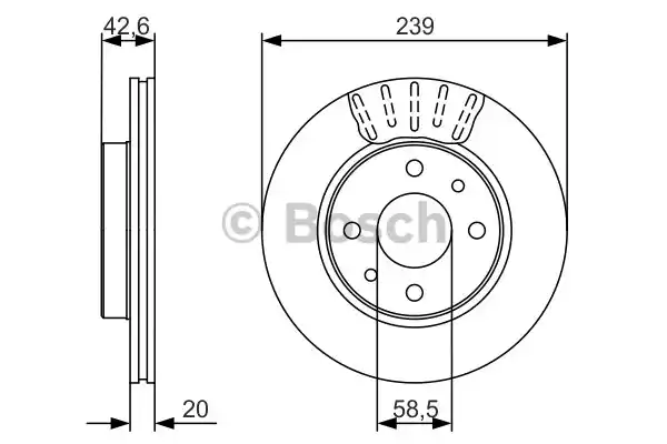 Тормозной диск BOSCH 0986479082