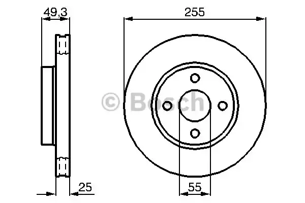 0986479084 BOSCH Тормозные диски