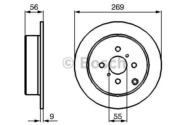 0986479087 BOSCH Тормозные диски