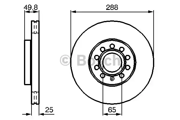 Тормозные диски BOSCH 0986479088