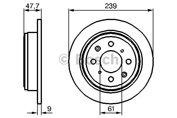 0986479101 BOSCH Тормозной диск