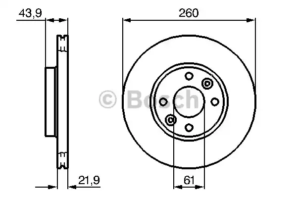 0986479103 BOSCH Тормозные диски