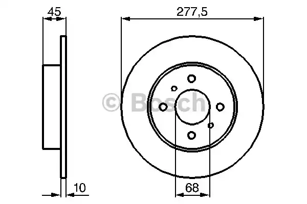 Тормозной диск BOSCH 0986479105