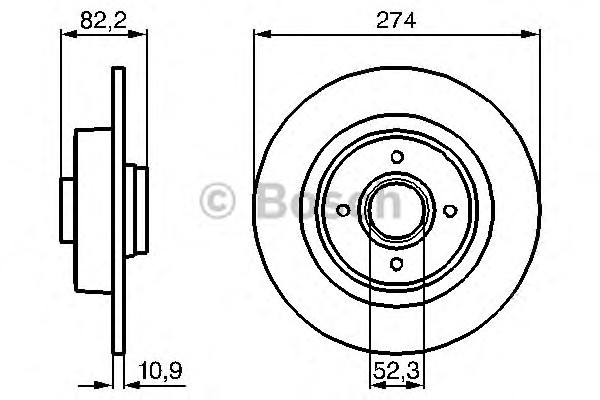 0986479108 BOSCH Тормозные диски