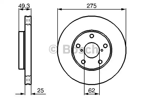 Тормозной диск BOSCH 0986479111