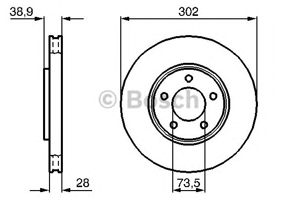 0986479117 BOSCH Тормозные диски