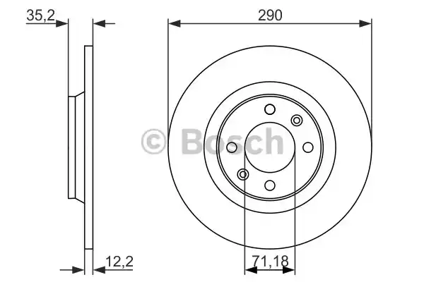 Тормозной диск BOSCH 0986479118