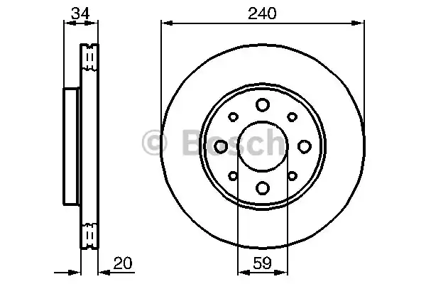 0986479121 BOSCH Тормозной диск