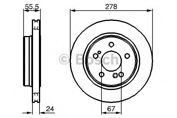 0986479133 BOSCH Тормозные диски