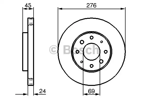 0986479140 BOSCH Диск тормозной