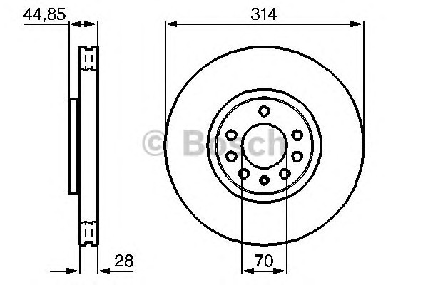 Диск тормозной BOSCH 0986479143