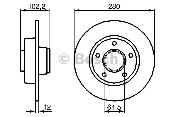 0986479144 BOSCH Тормозные диски